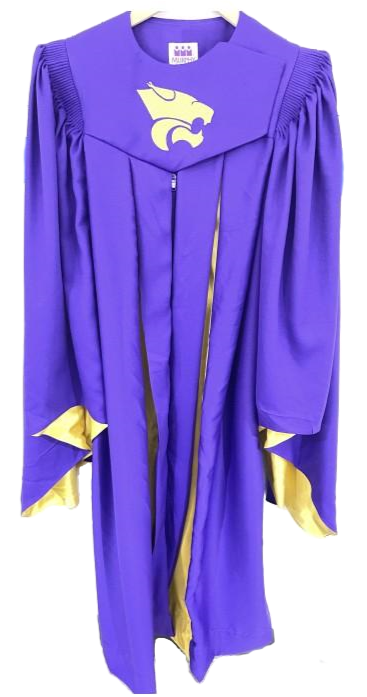 Opus II Choir Robe. Crossover yoke. Contrasting inverted pleats, inner sleeve. Add your own emblem. Satin fabric accents $20.00 extra. 12 color choices. 3 fabric choices: Viva $279.95, Tissue Faille $289.95, Wonder Crepe $299.95 (OP2)